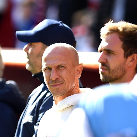 Trainer Gerhard Struber freute sich am Samstag über ein unspektakuläres 2:0 seines 1. FC Köln gegen den SSV Ulm.