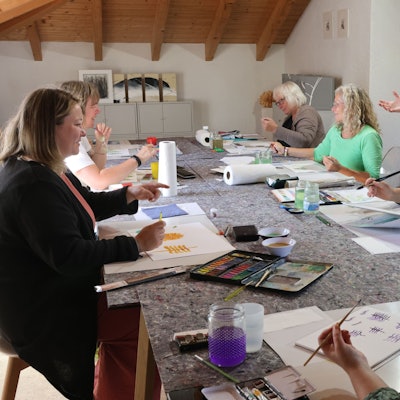 Schnuppermalen, Silke Bosbach erklärt die Aquarellmalerei
