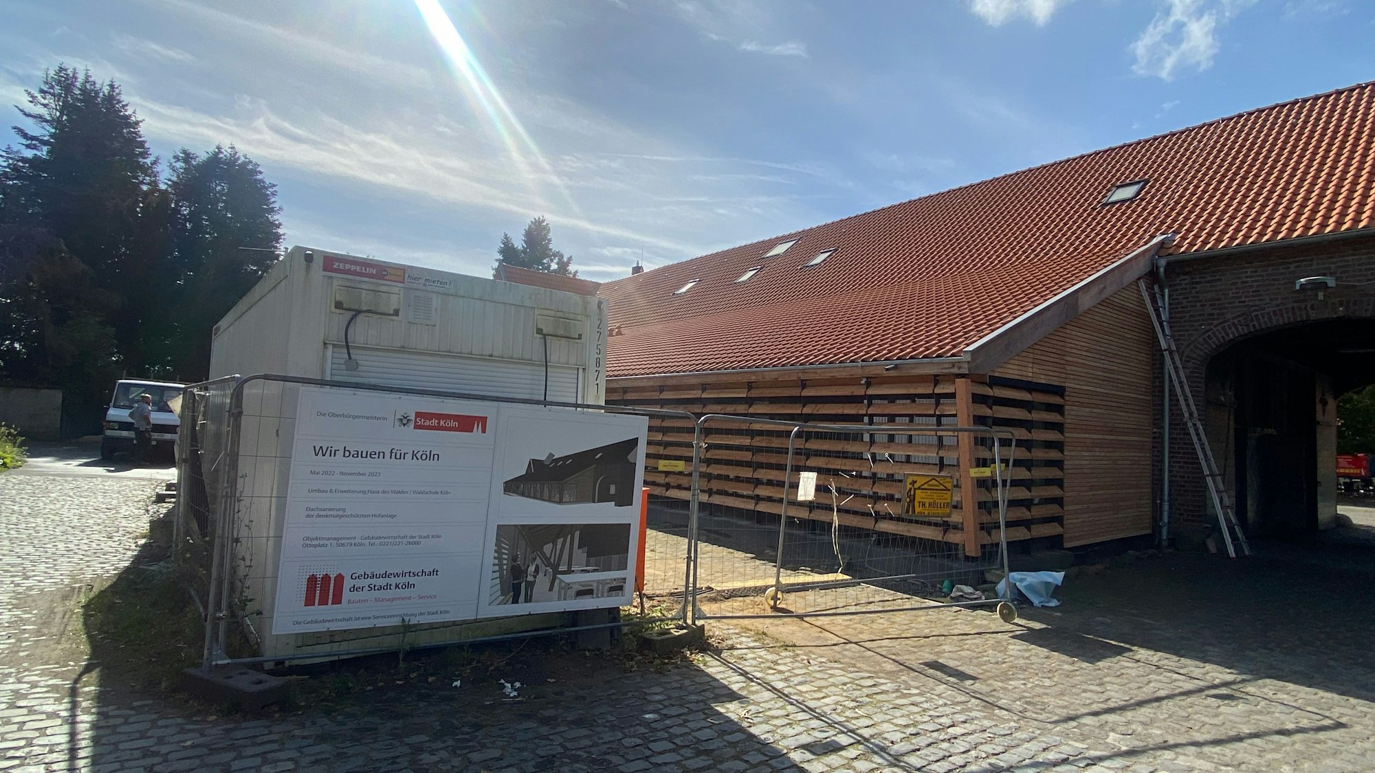 Baustelle an Gut Leidenhausen