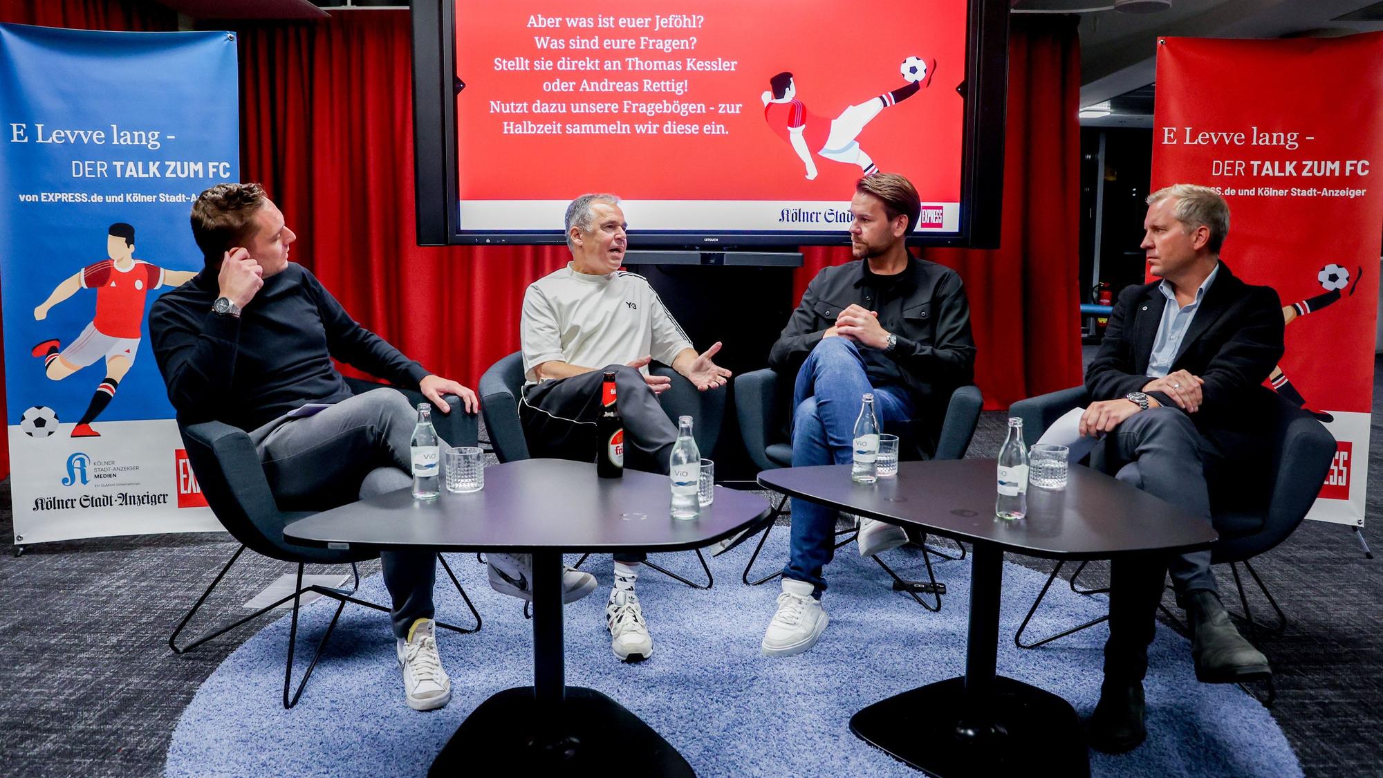 Andreas Rettig und Thomas Kessler im Gespräch mit Jürgen Kemper und Christian Löer