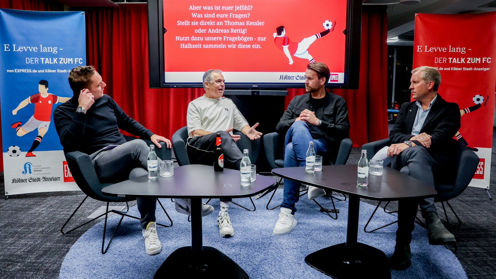 Andreas Rettig und Thomas Kessler im Gespräch mit Jürgen Kemper und Christian Löer