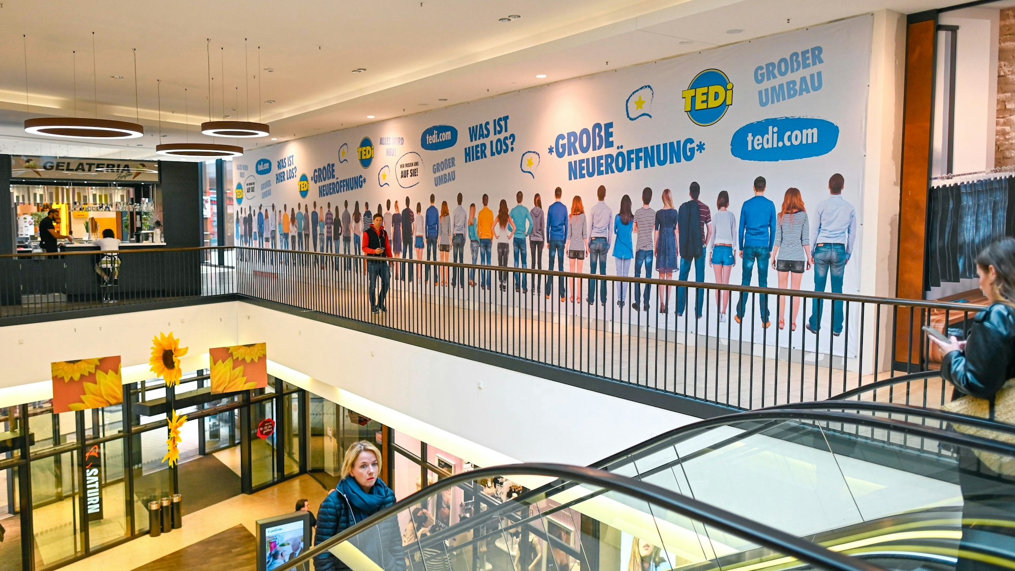Blick auf das neue Ladelokal von Tedi im Gummersbacher Forum