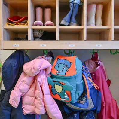 Garderobe in einer Kita