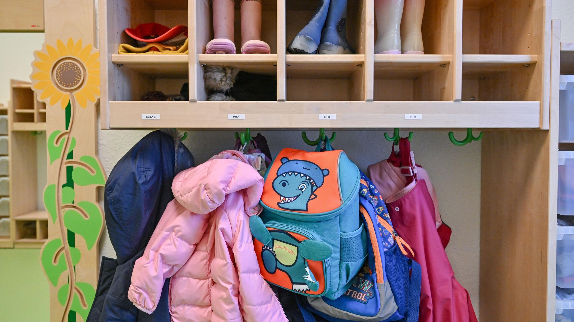 Garderobe in einer Kita
