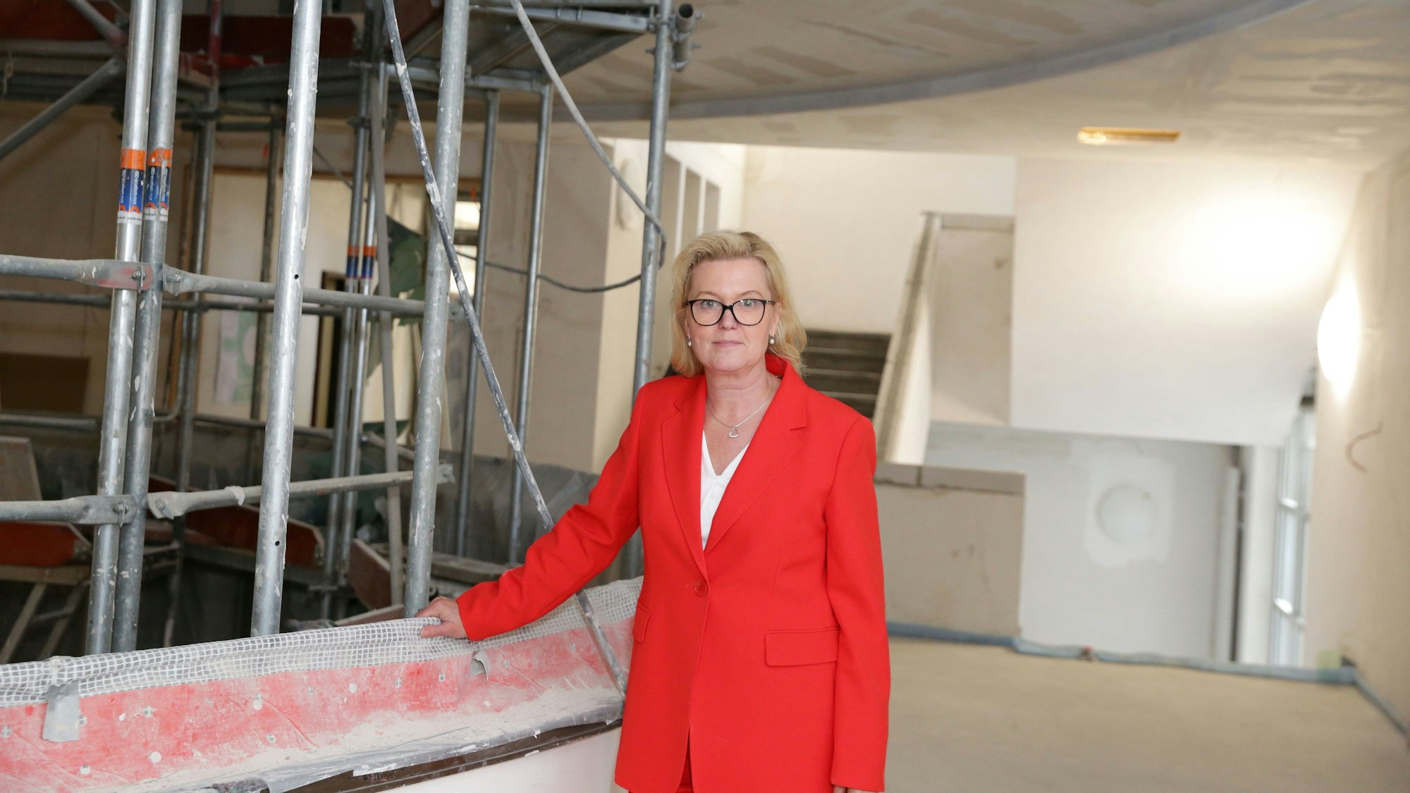 11.09.2024, Düsseldorf: Rundgang mit der neuen Polizeipräsidentin Miriam Brauns durch die Baustelle des Polizeipräsidiums.