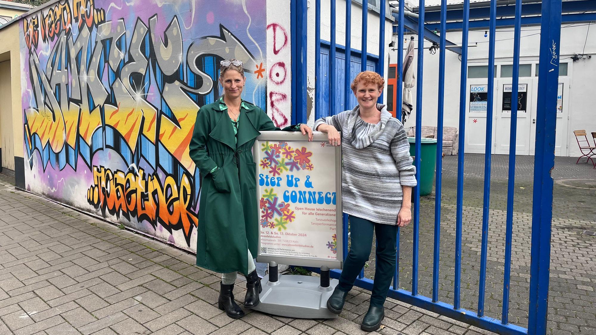 Silke Z. und Caroline Simon leiten die Ehrenfeldstudios an der Wißmannstraße.