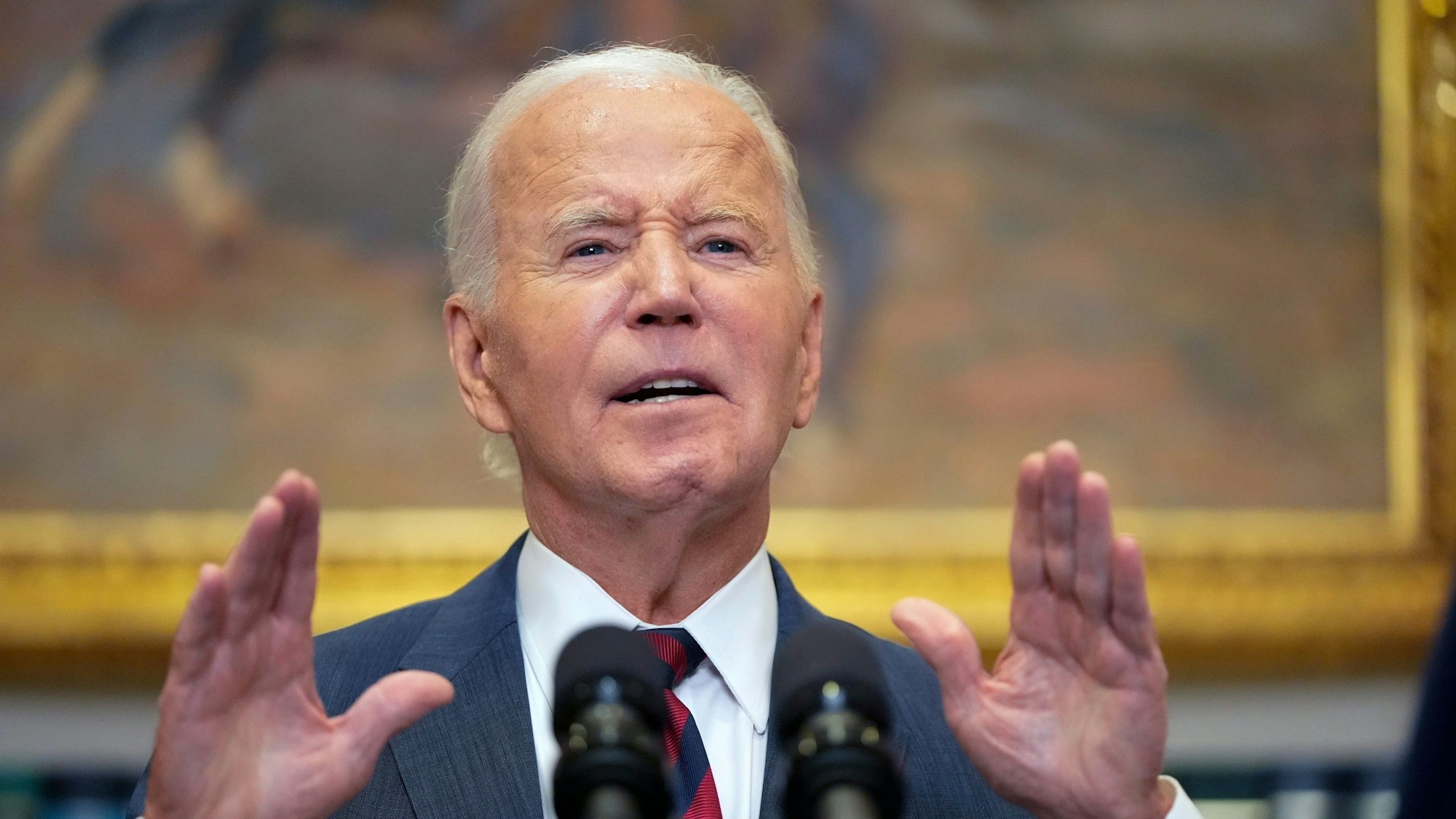 Präsident Joe Biden verschob wegen Milton seine geplante Deutschlandreise.