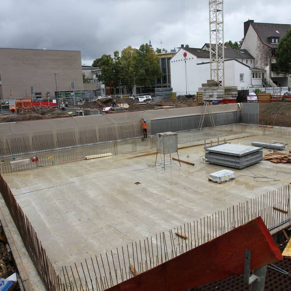 Baustelle für eine Turnhalle
