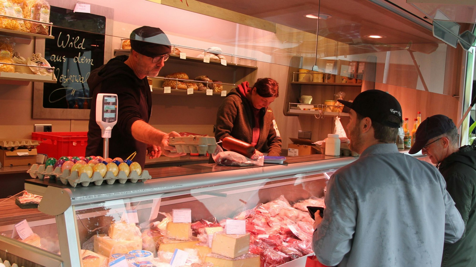 Blick auf die Theke eines Verkaufswagens für Lebensmittel