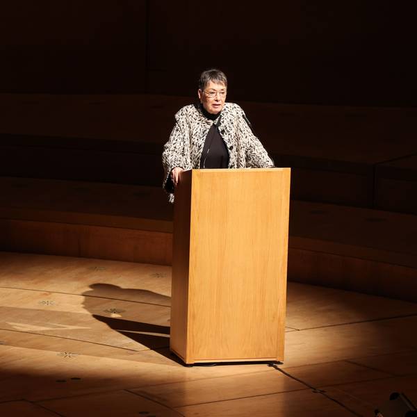 Barbara Schock-Werner bei der Mitgliederversammlung des Zentral-Dombau-Vereins zu Köln (ZDV) in der Philharmonie.
