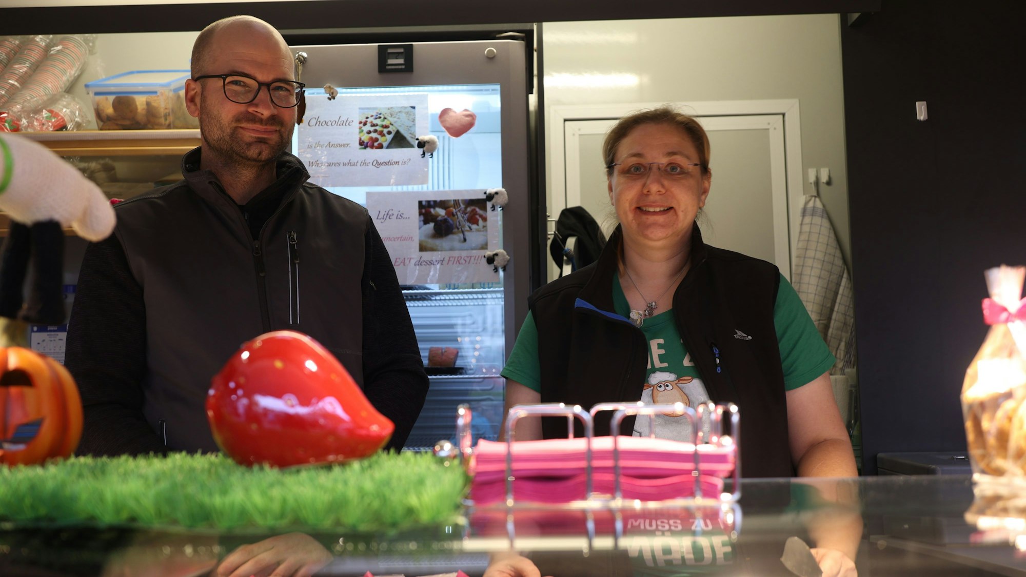 Florian Berster und Alexandra Frank waren mit ihrer Konditorei aus Odenthal zum elften Mal dabei.