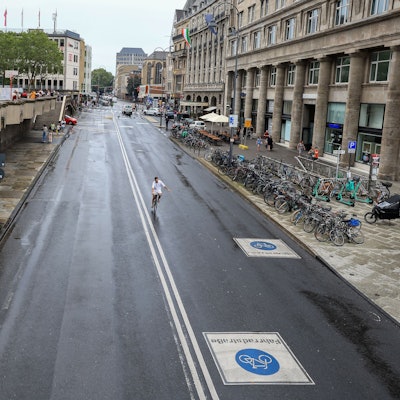 Keine Radständer: Die Trankgasse ohne die Abstellanlagen für Räder.