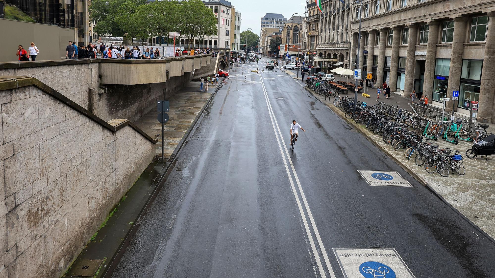 Keine Radständer: Die Trankgasse ohne die Abstellanlagen für Räder.