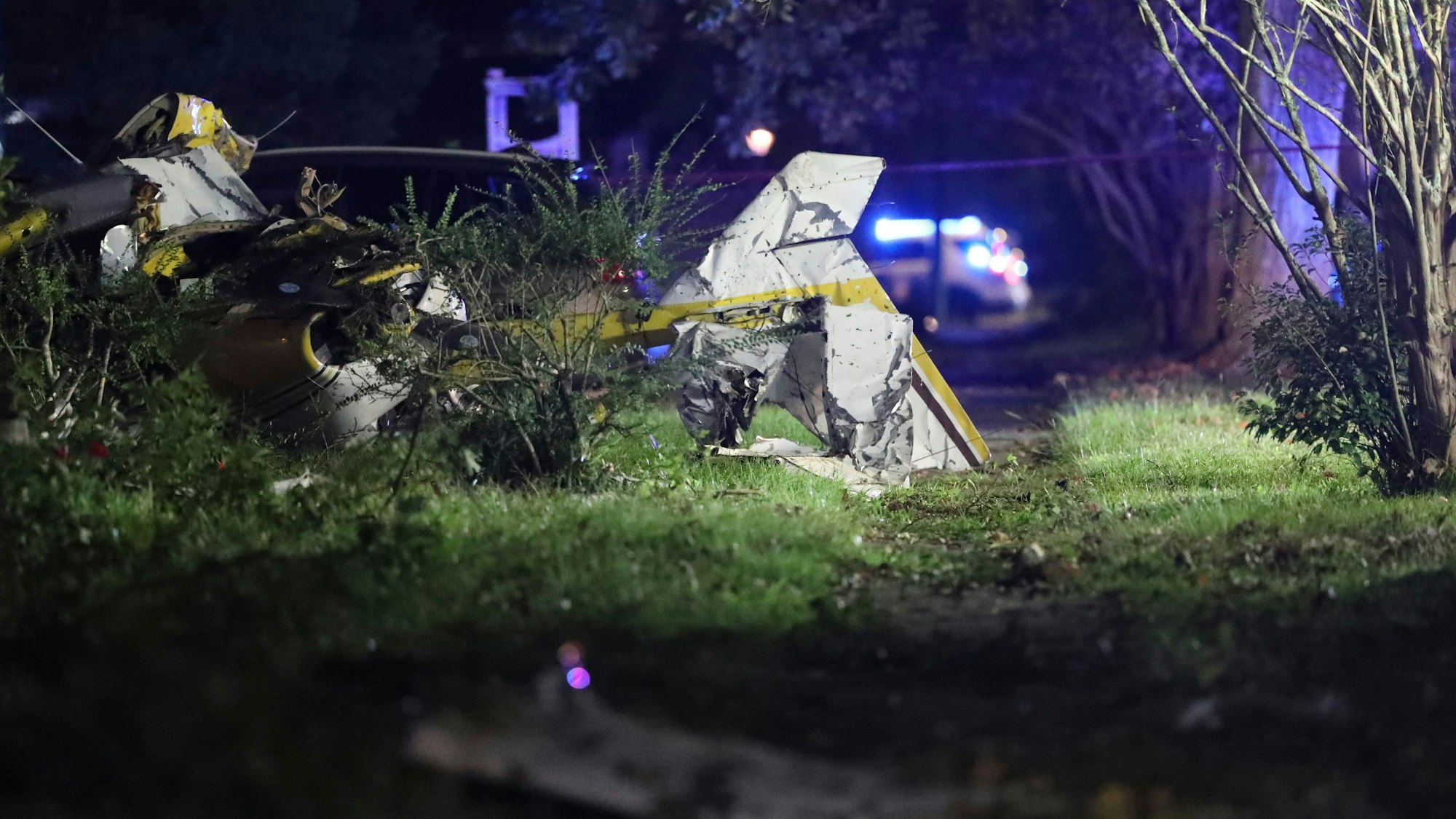 Die Trümmer der Cessna.