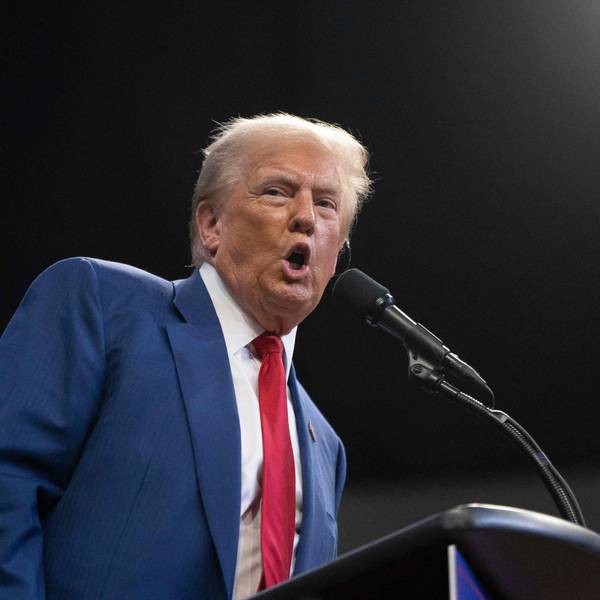 Der republikanische Präsidentschaftskandidate Donald Trump bei einem Wahlkampfauftritt in Prescott Valley, Arizona.