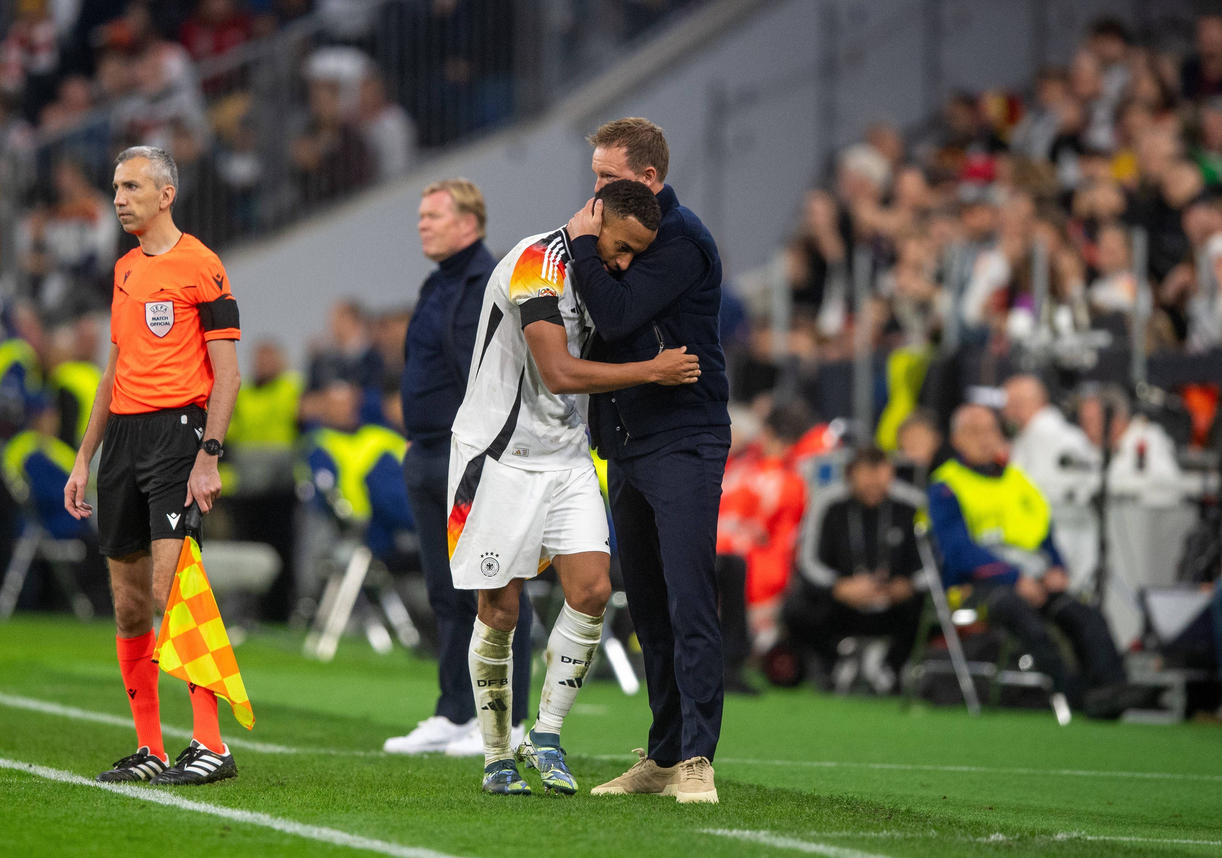 Jamie Leweling hatte bei dem Länderspiel zwischen Deutschland und den Niederlanden sein Debüt.