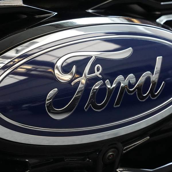 FILE - The Ford logo is seen on the grill of a Ford Explorer on display at the Pittsburgh International Auto Show in Pittsburgh, on Feb. 15, 2024. (AP Photo/Gene J. Puskar, File)