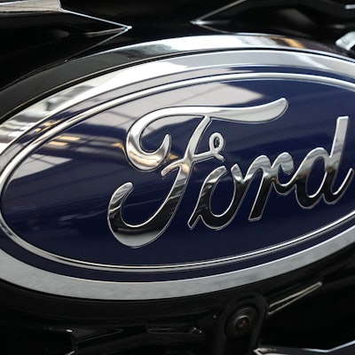 FILE - The Ford logo is seen on the grill of a Ford Explorer on display at the Pittsburgh International Auto Show in Pittsburgh, on Feb. 15, 2024. (AP Photo/Gene J. Puskar, File)