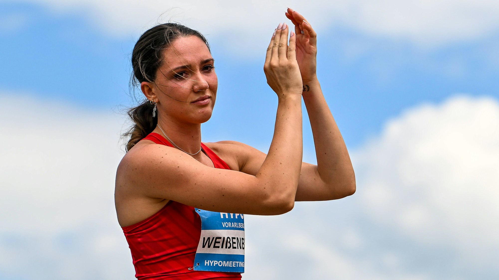AUT, 49. Hypomeeting 2024 in Goetzis / 18.05.2024, Moesle - Stadion, Götzis / Goetzis, AUT, 49. Hypomeeting 2024 in Goetzis, Siebenkampf / Heptathlon, Hochsprung / High Jump, im Bild Sophie Weißenberg / Weissenberg GER ist enttaeuscht *** AUT, 49 Hypomeeting 2024 in Goetzis 18 05 2024, Moesle Stadium, Götzis Goetzis, AUT, 49 Hypomeeting 2024 in Goetzis, Heptathlon, High Jump, in the picture Sophie Weißenberg Weissenberg GER is disappointed nordphotoxGmbHx/xHafner nph00200