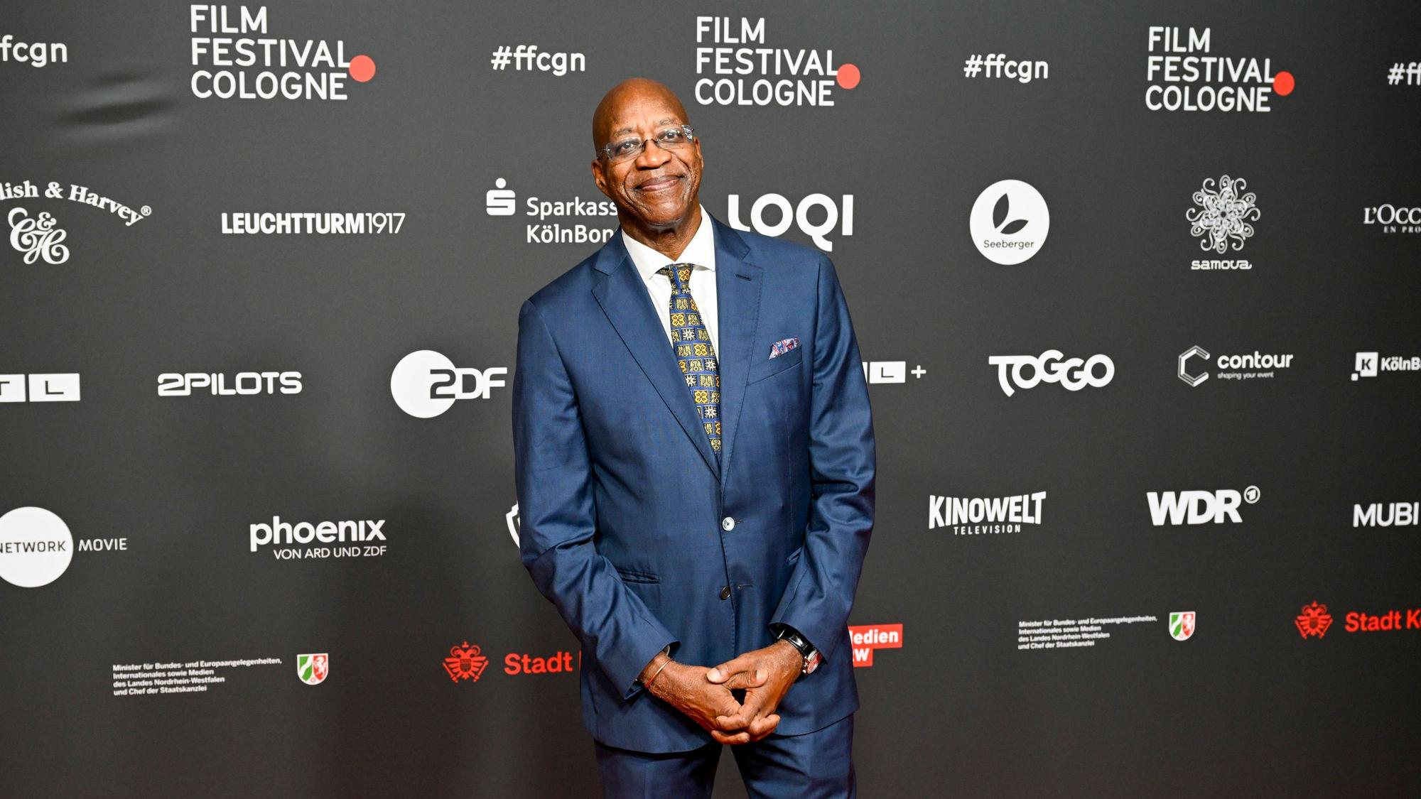 US-Leichtathlet Edwin Moses bei der Premiere von Leopold Hoeschs neuem Film im Filmpalast