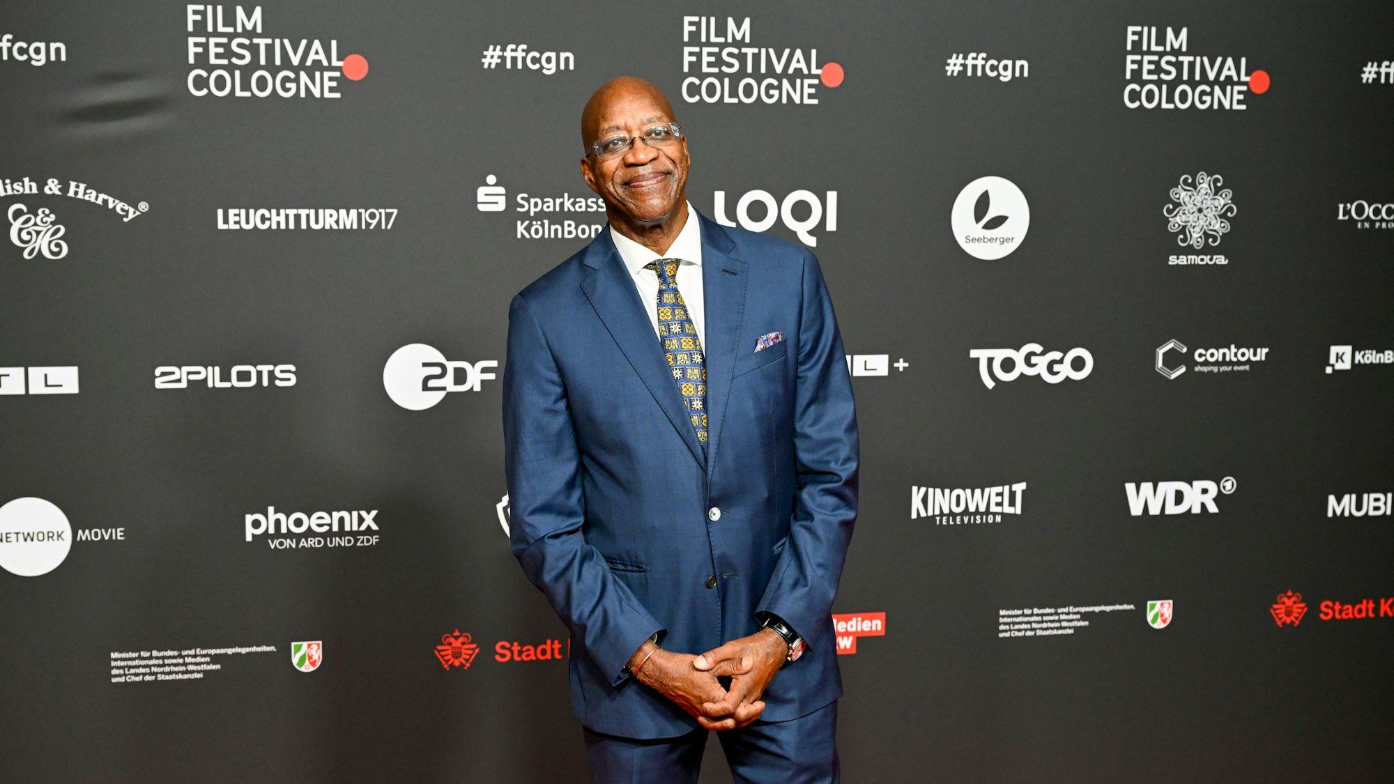 US-Leichtathlet Edwin Moses bei der Premiere von Leopold Hoeschs neuem Film im Filmpalast