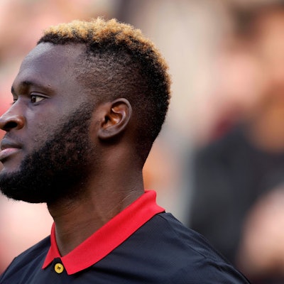 Boniface geht seit 2023 für Bayer 04 Leverkusen auf Torejagd.