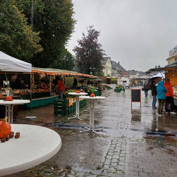 Schlebuscher Bauernmarkt am 19.10.2024 im Regen