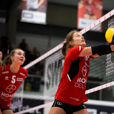 2. Bundesliga Frauen Pro: Schwarz-Weiss Erfurt vs. TSV Bayer 04 Leverkusen Erfurt 18.11.2023 Am Ball Svenja Enning 11 TSV Bayer 04 Leverkusen und Clara Wübbeke 5 TSV Bayer 04 Leverkusen links gegen Silvie Pavlova 4 Schwarz-Weiss Erfurt 2. Bundesliga Frauen Pro: Schwarz-Weiss Erfurt vs. TSV Bayer 04 Leverkusen Riethsporthalle Erfurt 18.11.2023 *** 2 Bundesliga Women Pro Schwarz Weiss Erfurt vs TSV Bayer 04 Leverkusen Erfurt 18 11 2023 On the ball Svenja Enning 11 TSV Bayer 04 Leverkusen and Clara Wübbeke 5 TSV Bayer 04 Leverkusen left vs Silvie Pavlova 4 Schwarz Weiss Erfurt 2 Bundesliga Women Pro Schwarz Weiss Erfurt vs TSV Bayer 04 Leverkusen Riethsporthalle Erfurt 18 11 2023 Copyright: xBEAUTIFULxSPORTS/Duehringx