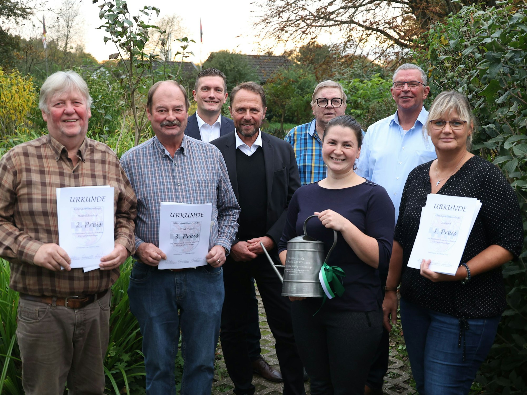 Kleingartenwettbewerb 2024 in Leverkusen. Hitdorf ist Sieger.