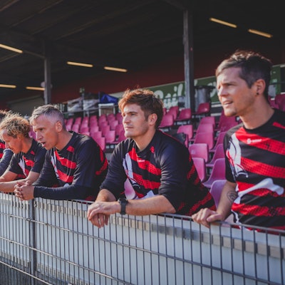 Kasalla beim Videodreh zu „Ding Südkurv“ im Südstadion