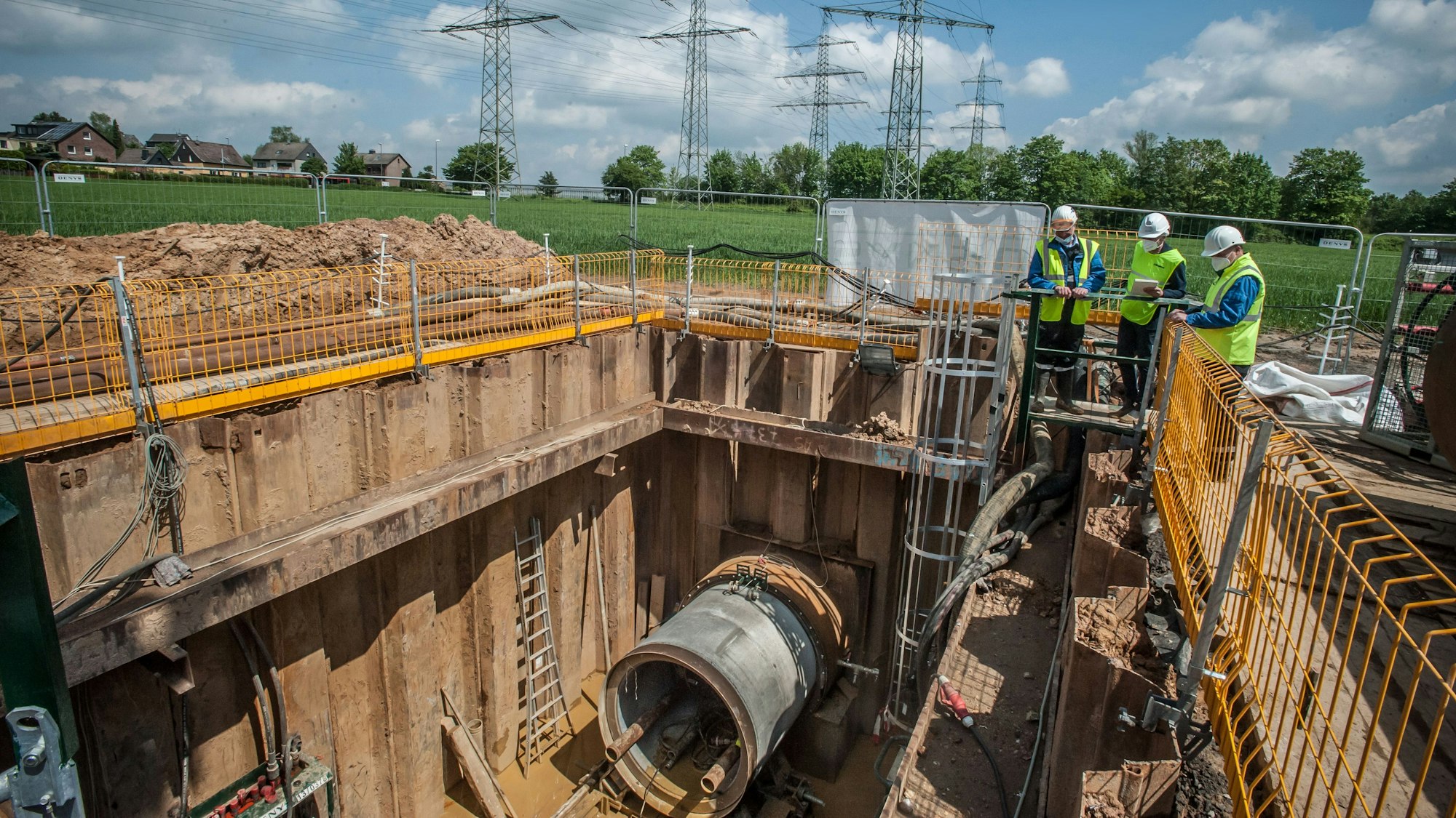 Mikrotunnel der Ferngasleitung unter der A3 und L 288.