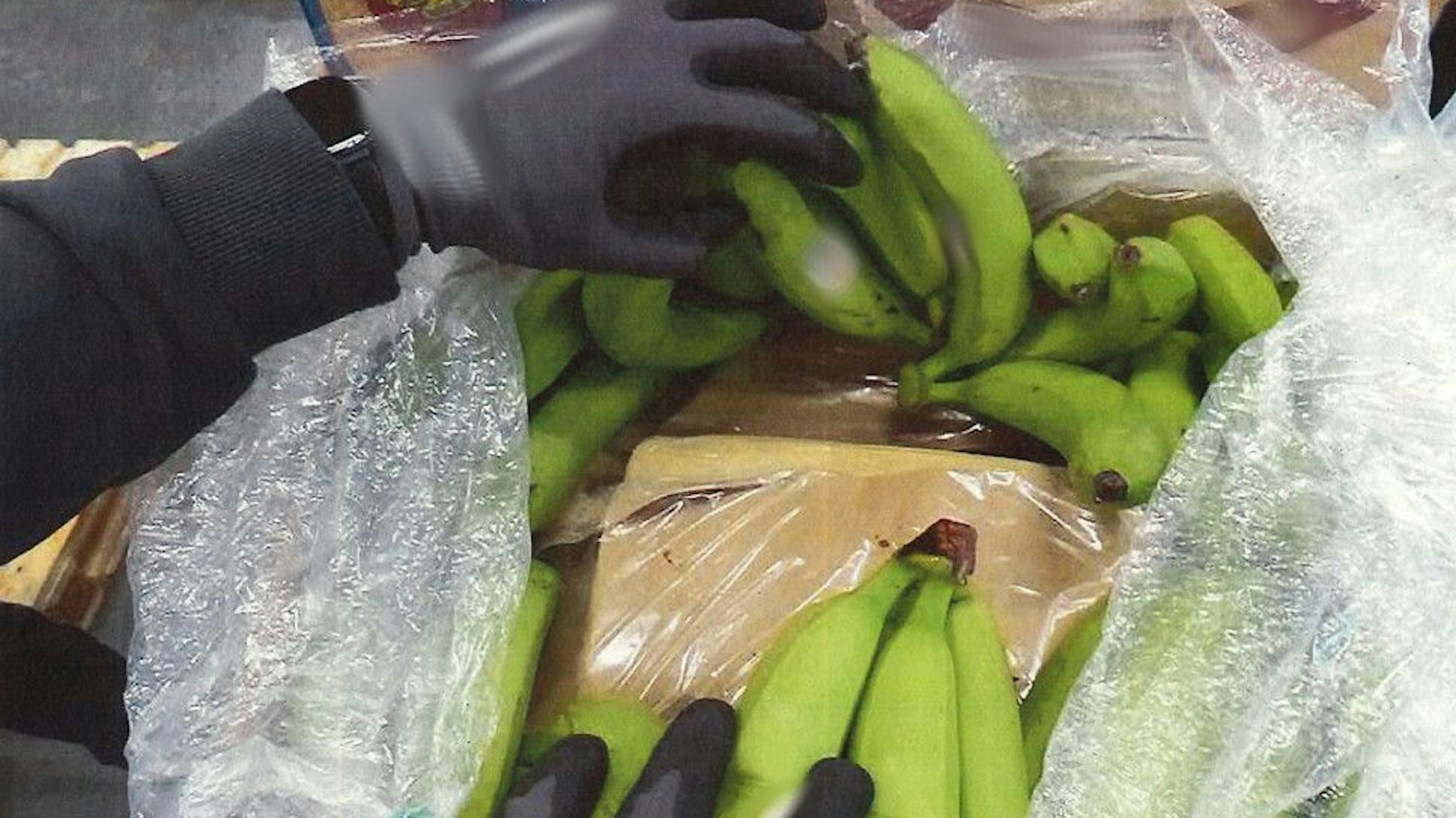 In den Bananenkisten fanden die Ermittler das Kokain.