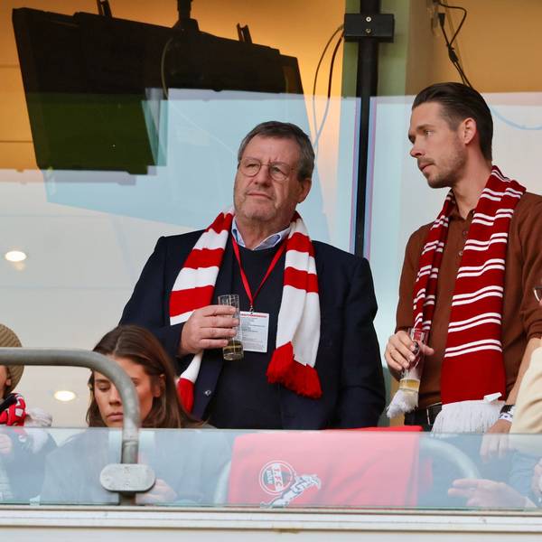 Werner Wolf, Präsident des 1. FC Köln, verfolgt das Zweitliga-Heimspiel gegen den SC Paderborn.