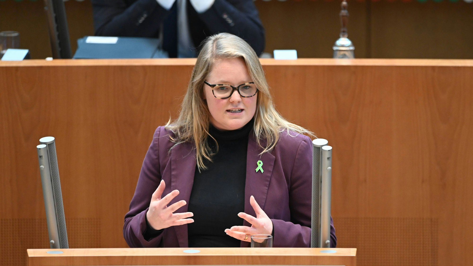 Lisa-Kristin KAPTEINAT spricht im Landtag.
