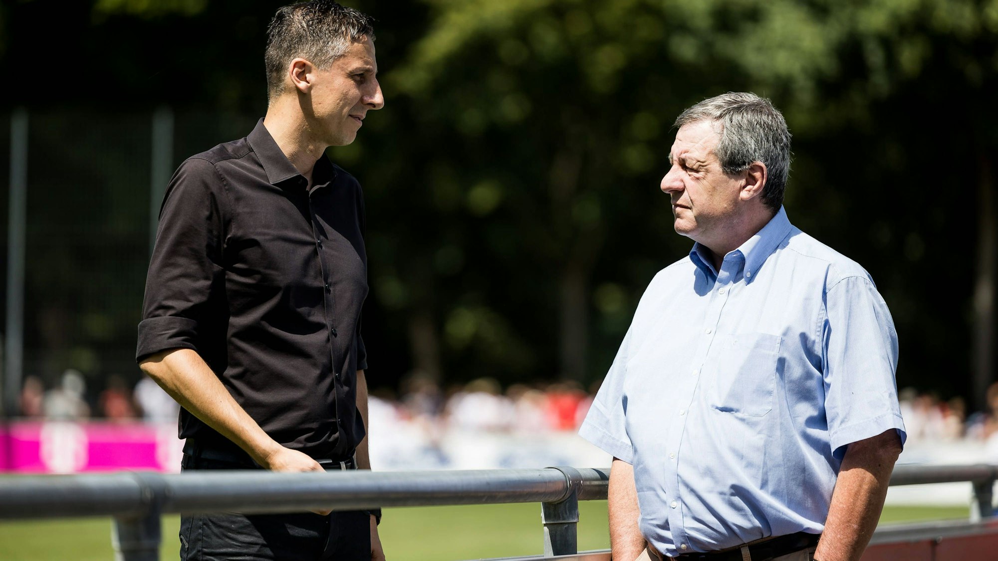 Christian Keller im Gespräch mit FC-Präsident Werner Wolf