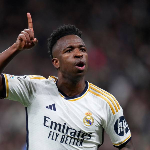 Vinicius Junior von Real Madrid jubelt über einen Treffer.