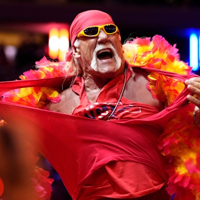 Das Bild zeigt Wrestling-Legende Hulk Hogan. Foto: Alex Brandon/AP/dpa