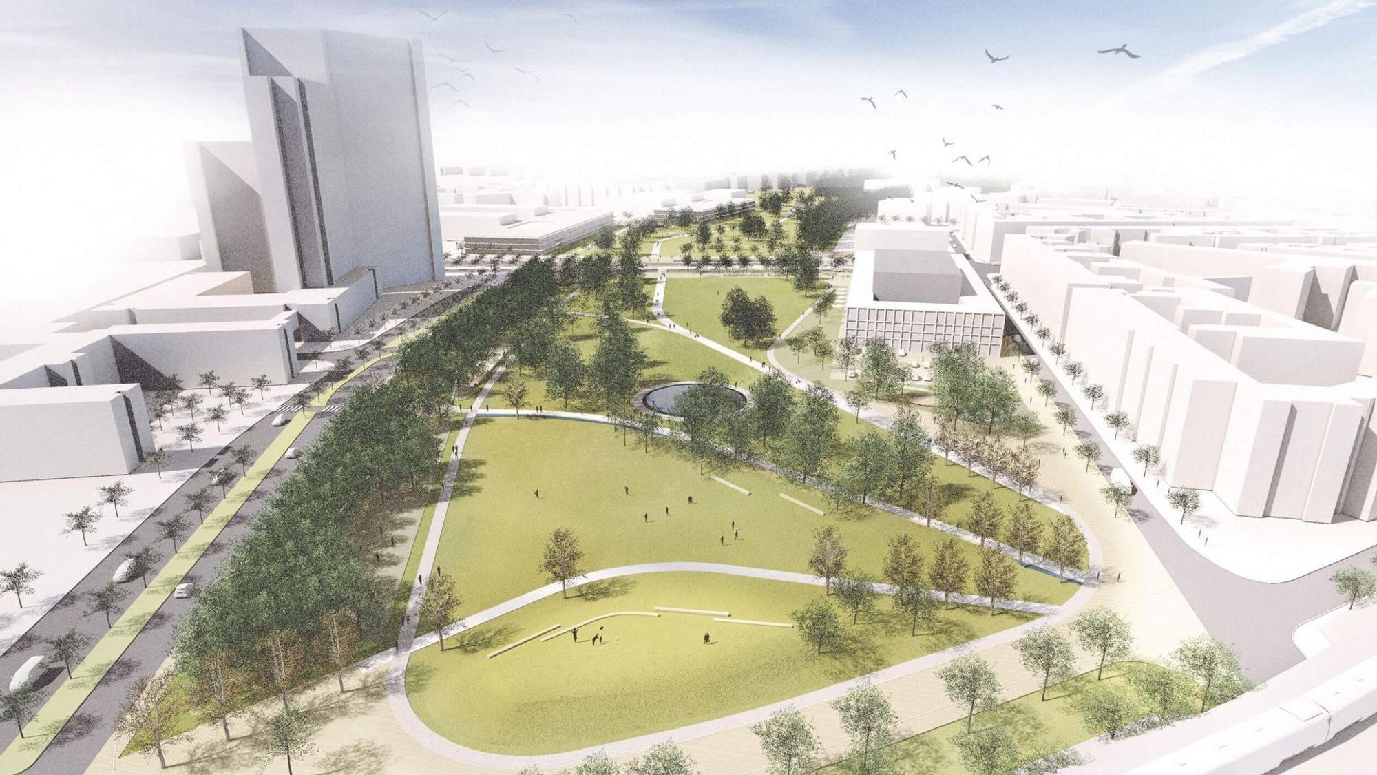 So stellen sich die Landschaftsarchitekten des Büros Förder aus Essen den neuen Park vor.