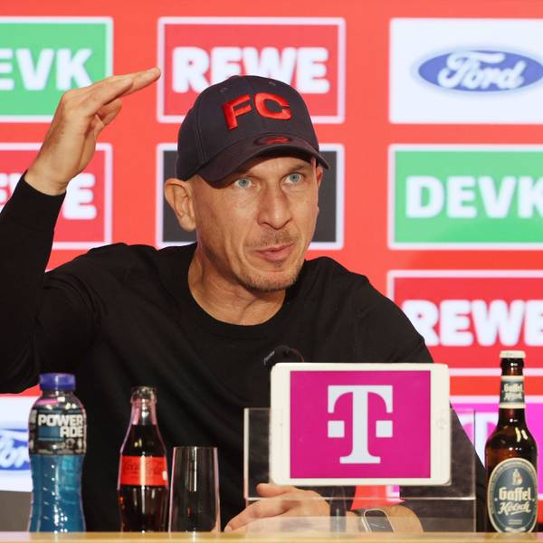 FC-Trainer Gerhard Struber auf der Pressekonferenz nach der Heimpleite gegen den SC Paderborn.