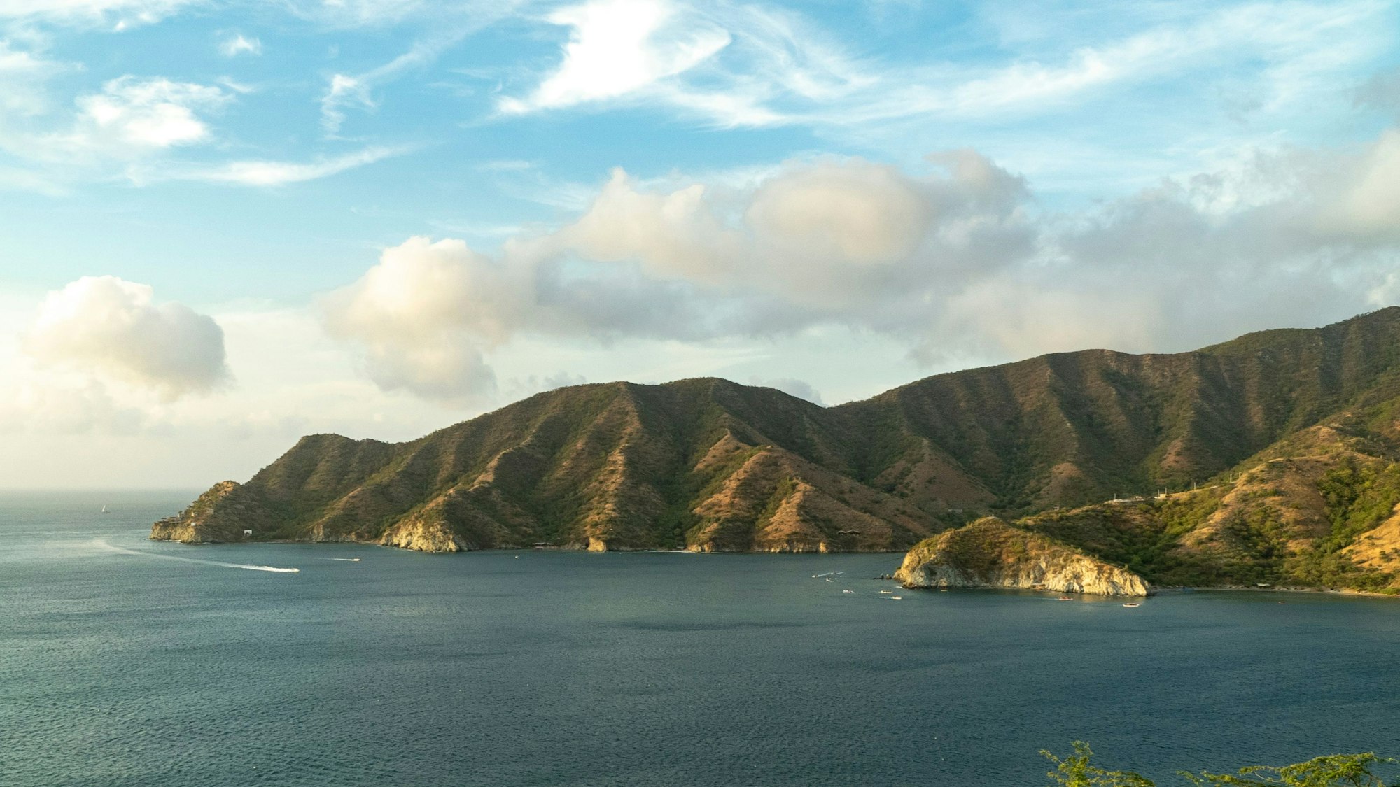 Blick auf die Küste Kolumbiens.