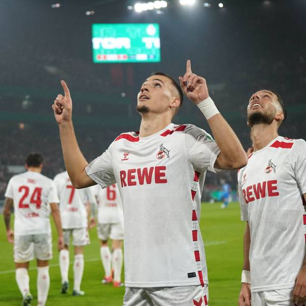 Tim Lemperle schießt den 1. FC Köln mit dem einzigen Treffer des Abends ins Achtelfinale des DFB-Pokals.