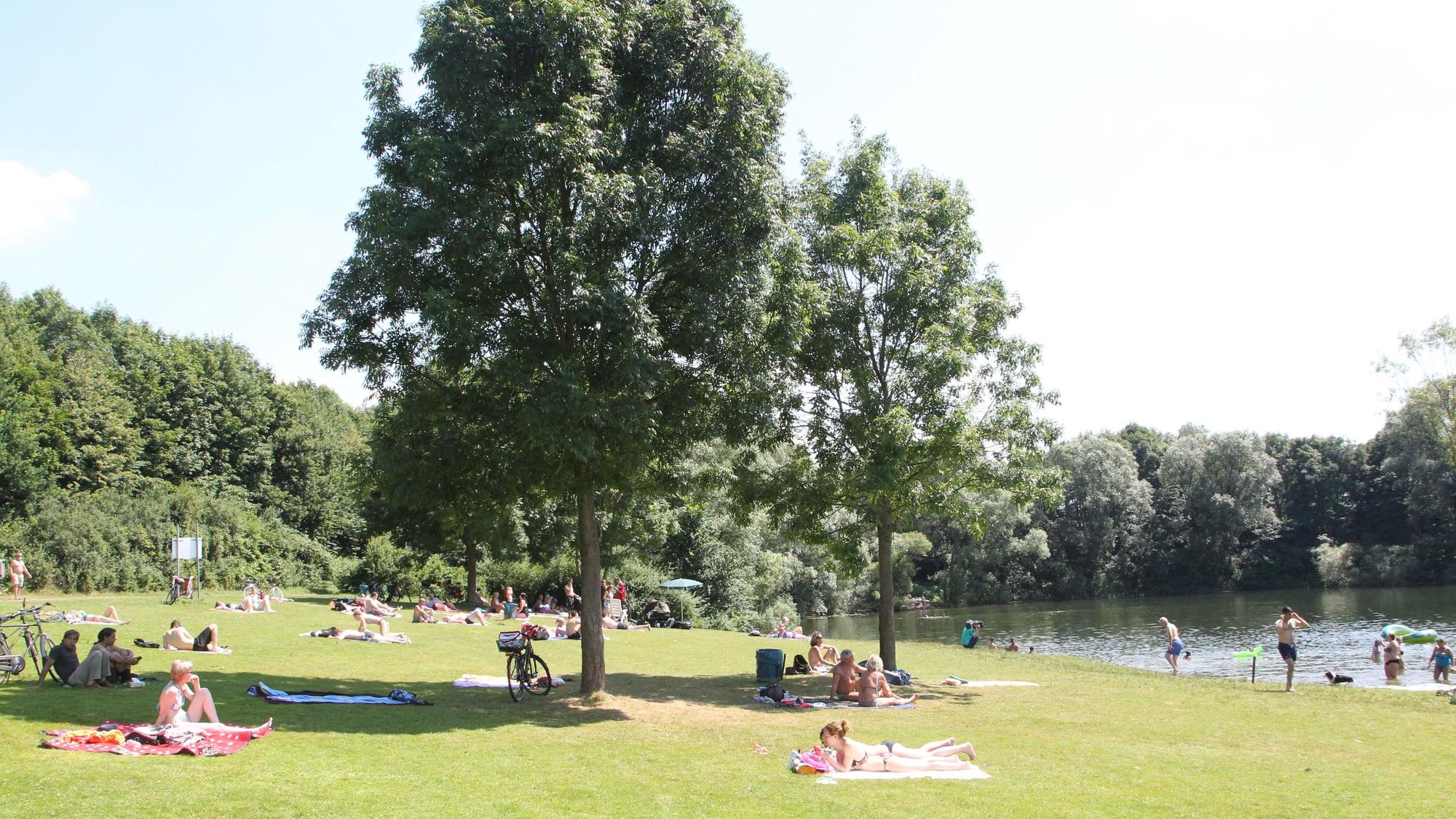 Allnerer See, Baden Hitze, Sonne, Abkühlung, See