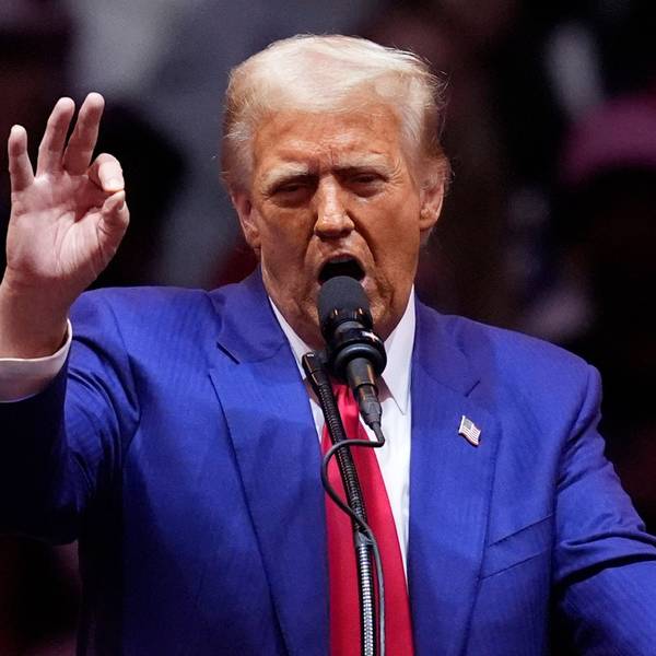 Donald Trump bei seinem Auftritt im Madison Square Garden in New York City am letzten Sonntag. (Archivbild).