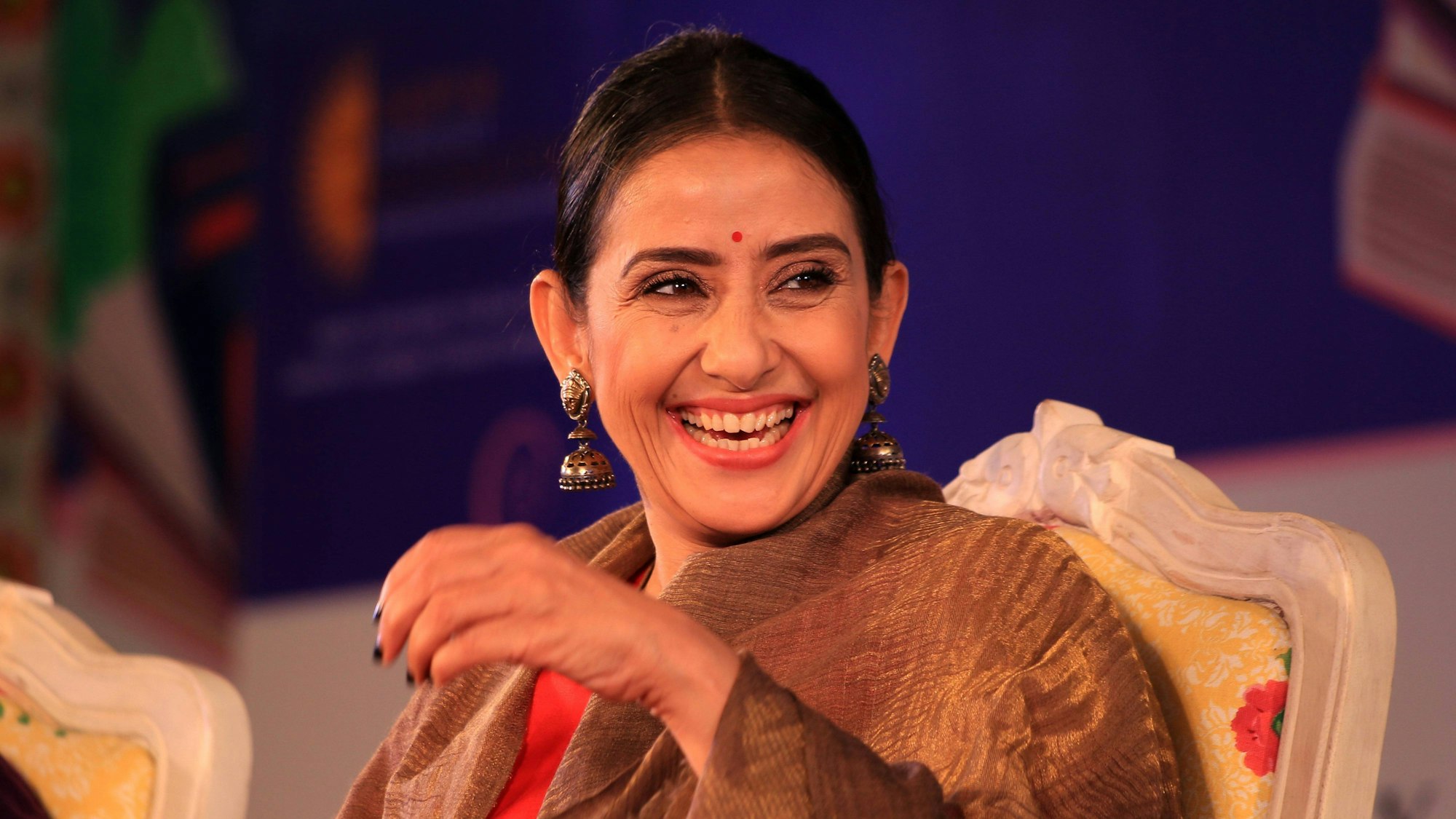 Bollywood-Schauspielerin Manisha Koirala auf der Bühne.