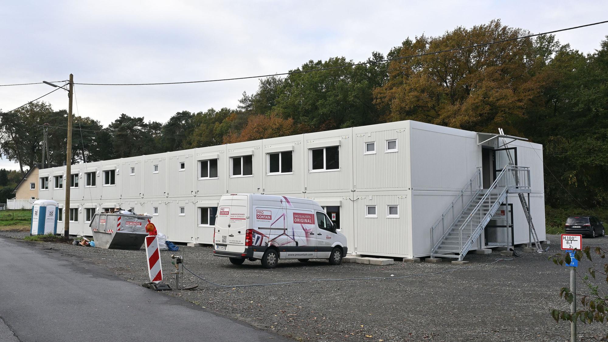 In Containern am Standort Kammerbroich in Rösrath werden unverändert maximal 72 Geflüchtete untergebracht.