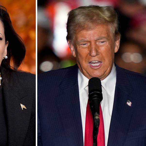 Archivfotos zeigen die demokratische Präsidentschaftskandidatin Kamala Harris (links) und den republikanischen Präsidentschaftskandidaten und ehemaligen Präsidenten Donald Trump.