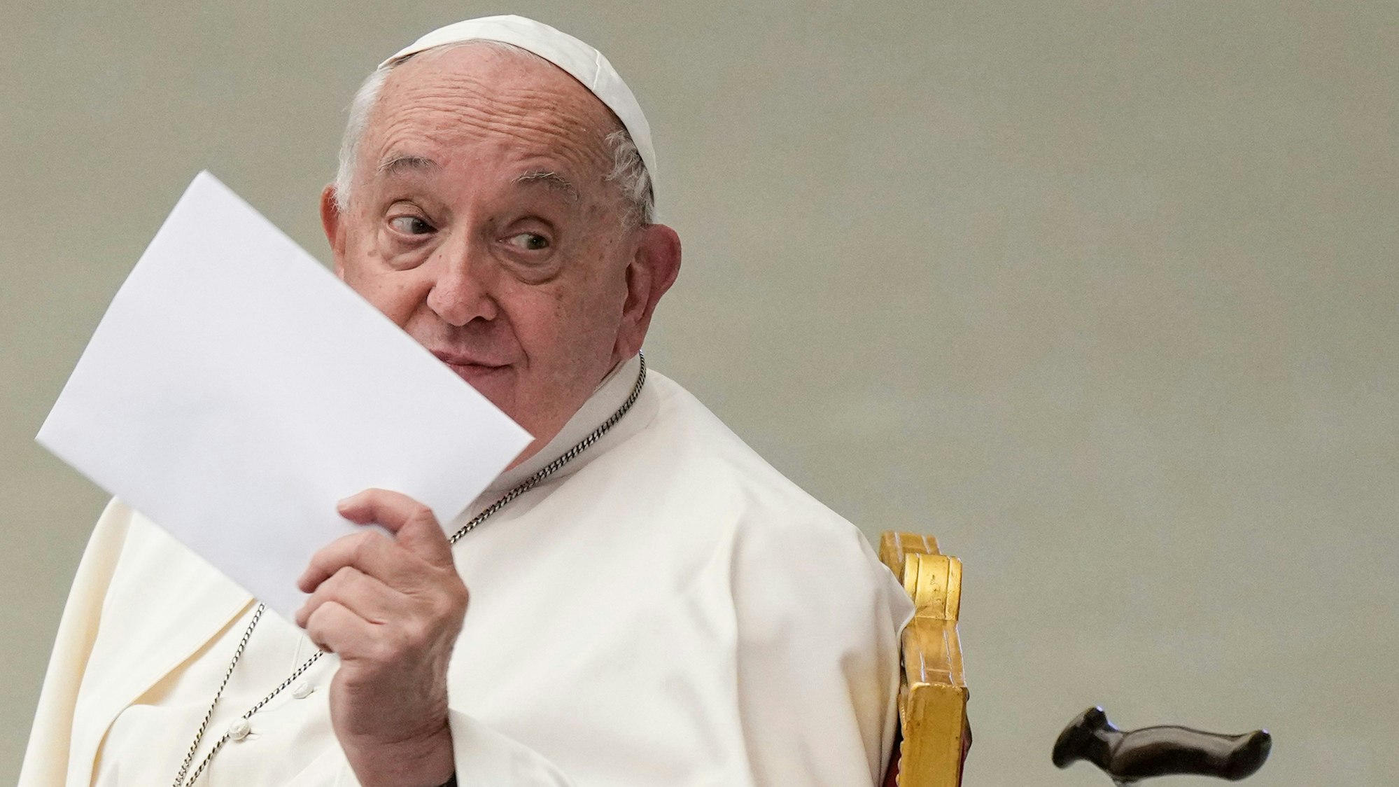 Papst Franziskus nimmt an einer Sitzung der 16. Generalversammlung der Bischofssynode im Vatikan teil.