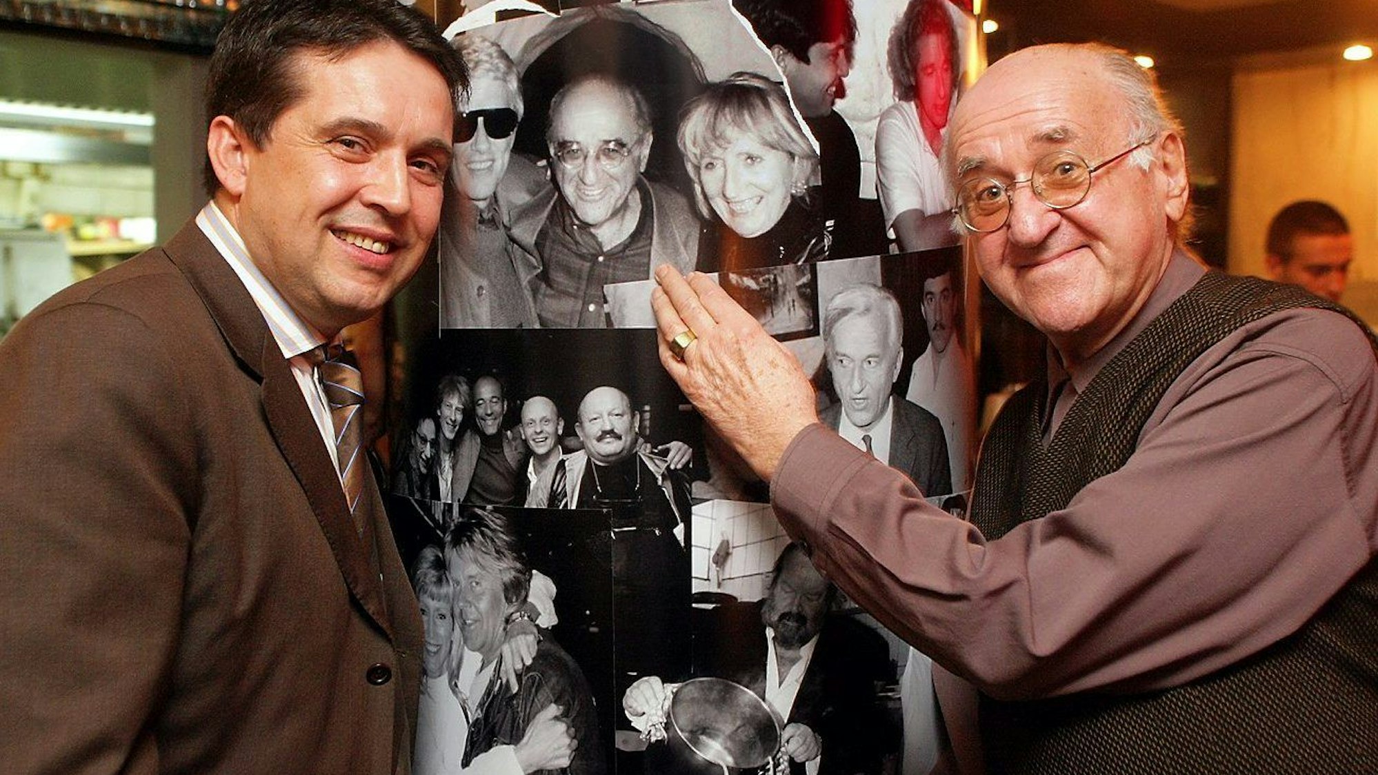 Ex-Wirt des Maca-Ronni Metin Ilica mit der verstorbenen TV-Legende Alfred Biolek im Jahr 2011.