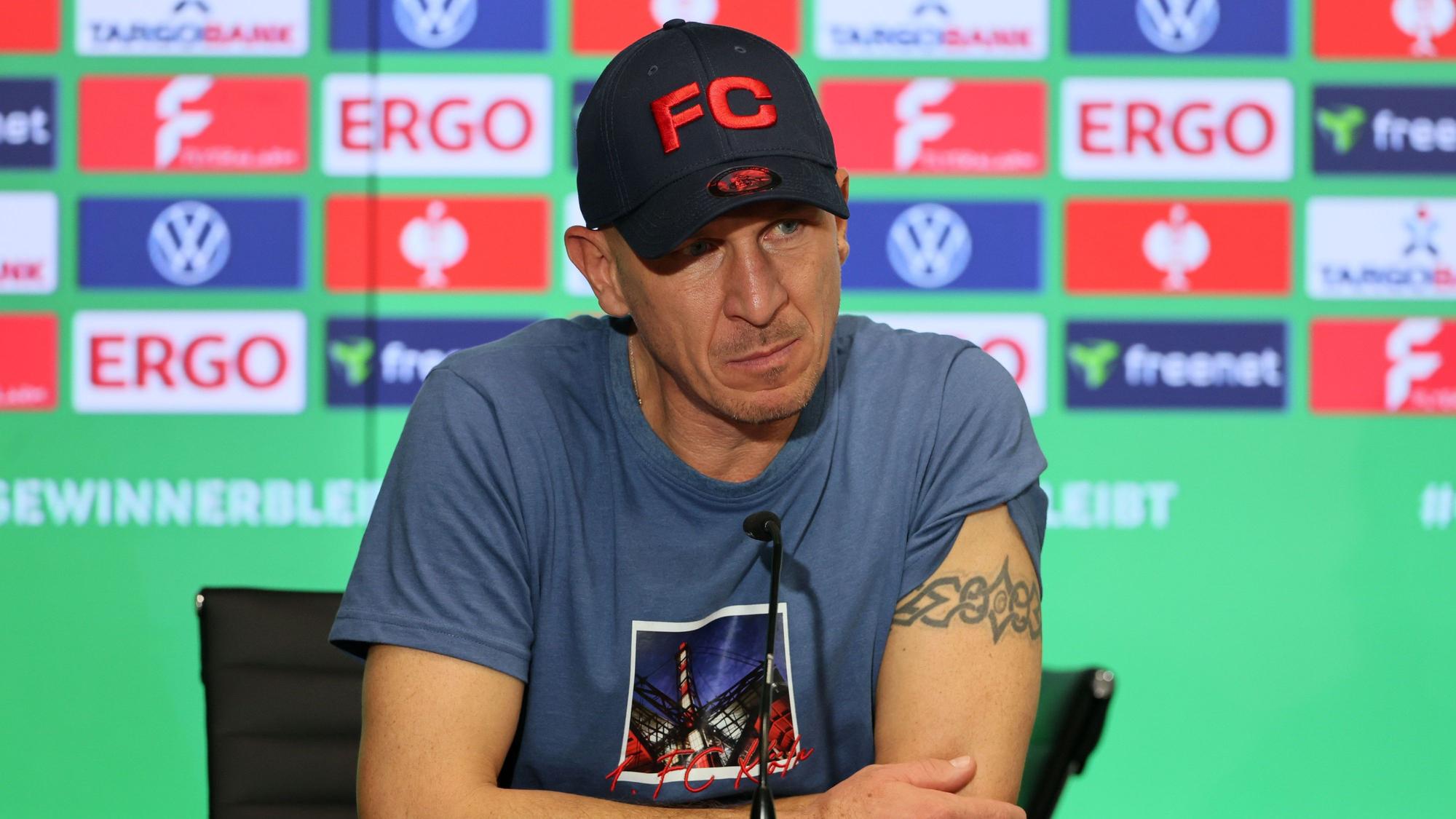 1. FC Köln vs. Holstein Kiel, DFB-Pokal, 2. Runde, 21.10.2024, 20.45 Uhr, Gerhard Struber (1. FC Köln), Bild: Herbert Bucco