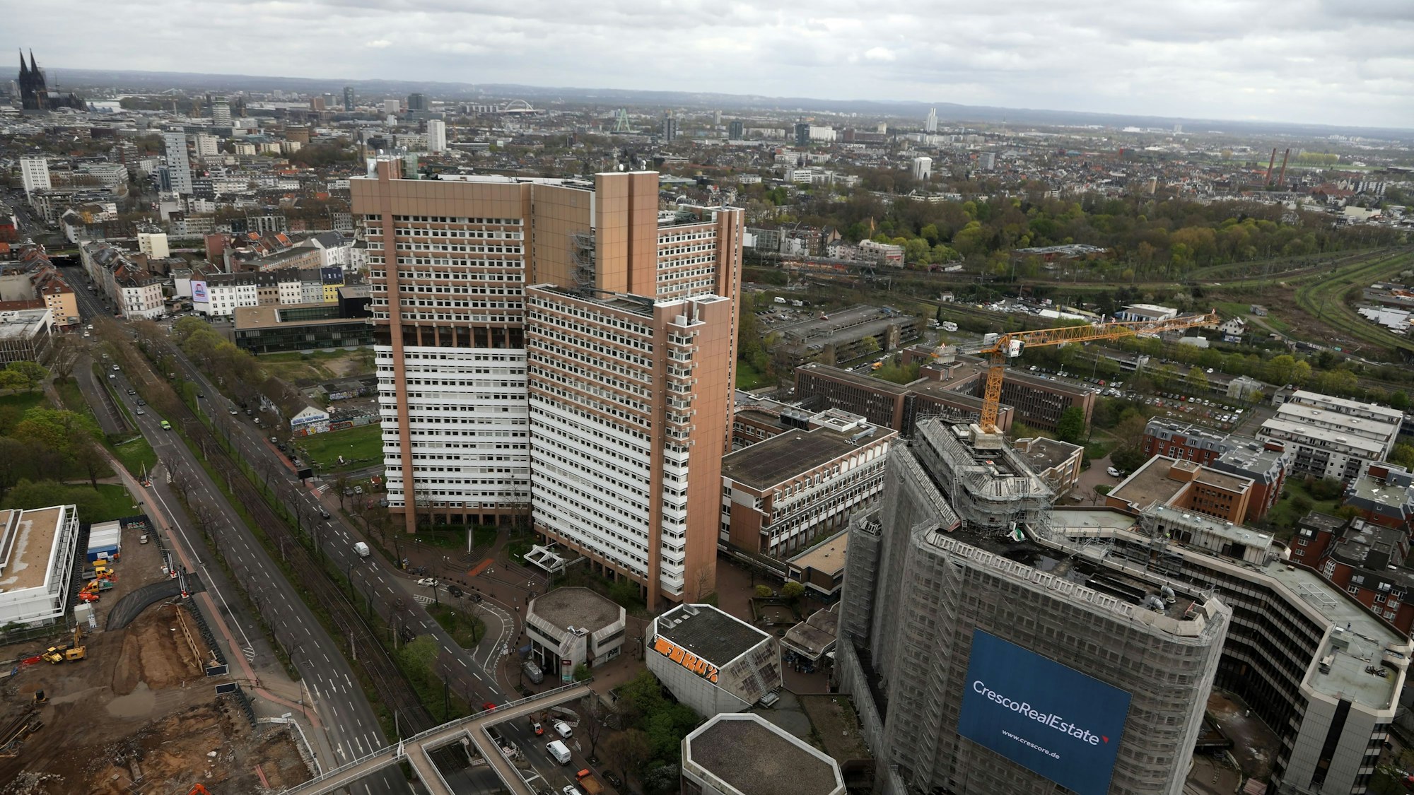 Luftaufnahme des aktuellen Justizzentrums